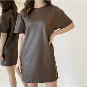 NEW RIPLEY RADER women's vegan leather dress in brown